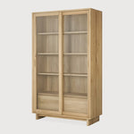 Wave Solid Wood Curio Display Cabinet White Cliff Studio Bookcases and Cabinets