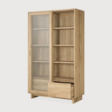 Wave Solid Wood Curio Display Cabinet