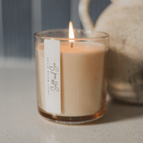 Salt and Sea Soy Candle - Tinted Glass Jar - 12 oz White Cliff Studio Candles and Candle Accessories