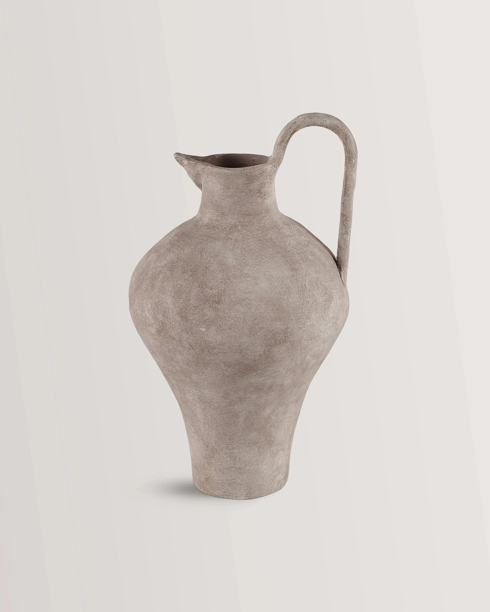 Scarlette White Ceramic Vase - 17" Tall Rustic Modern Decor