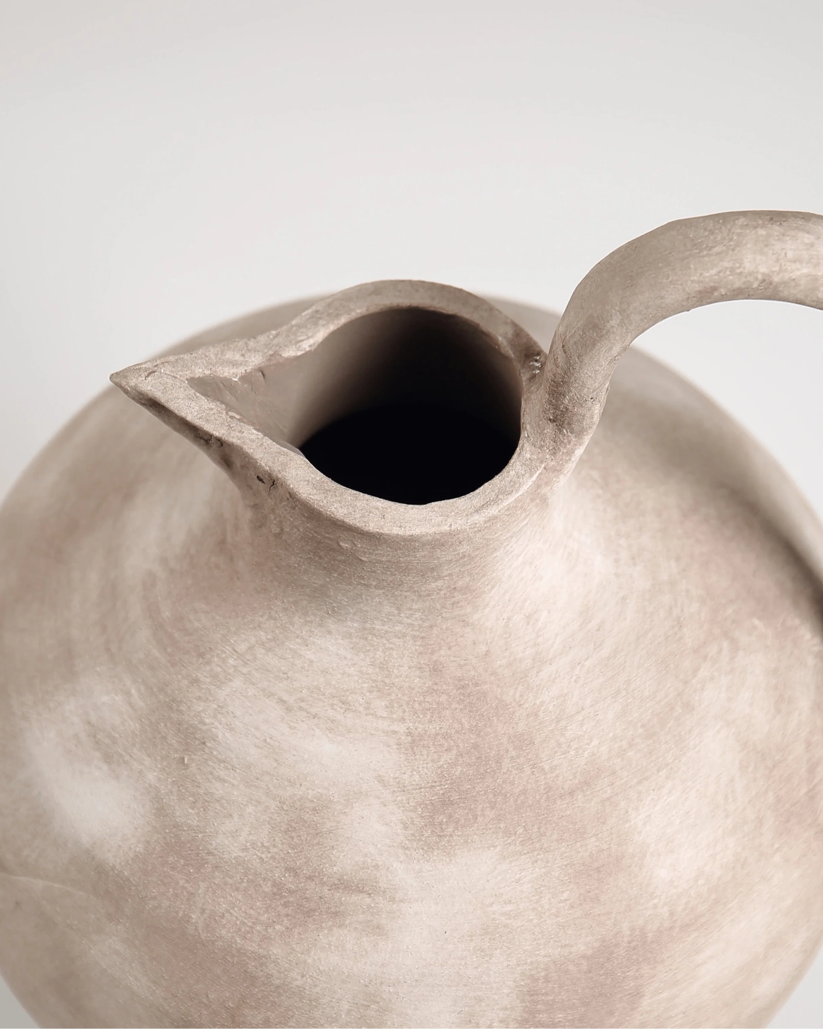 Scarlette White Ceramic Vase - 17" Tall Rustic Modern Decor