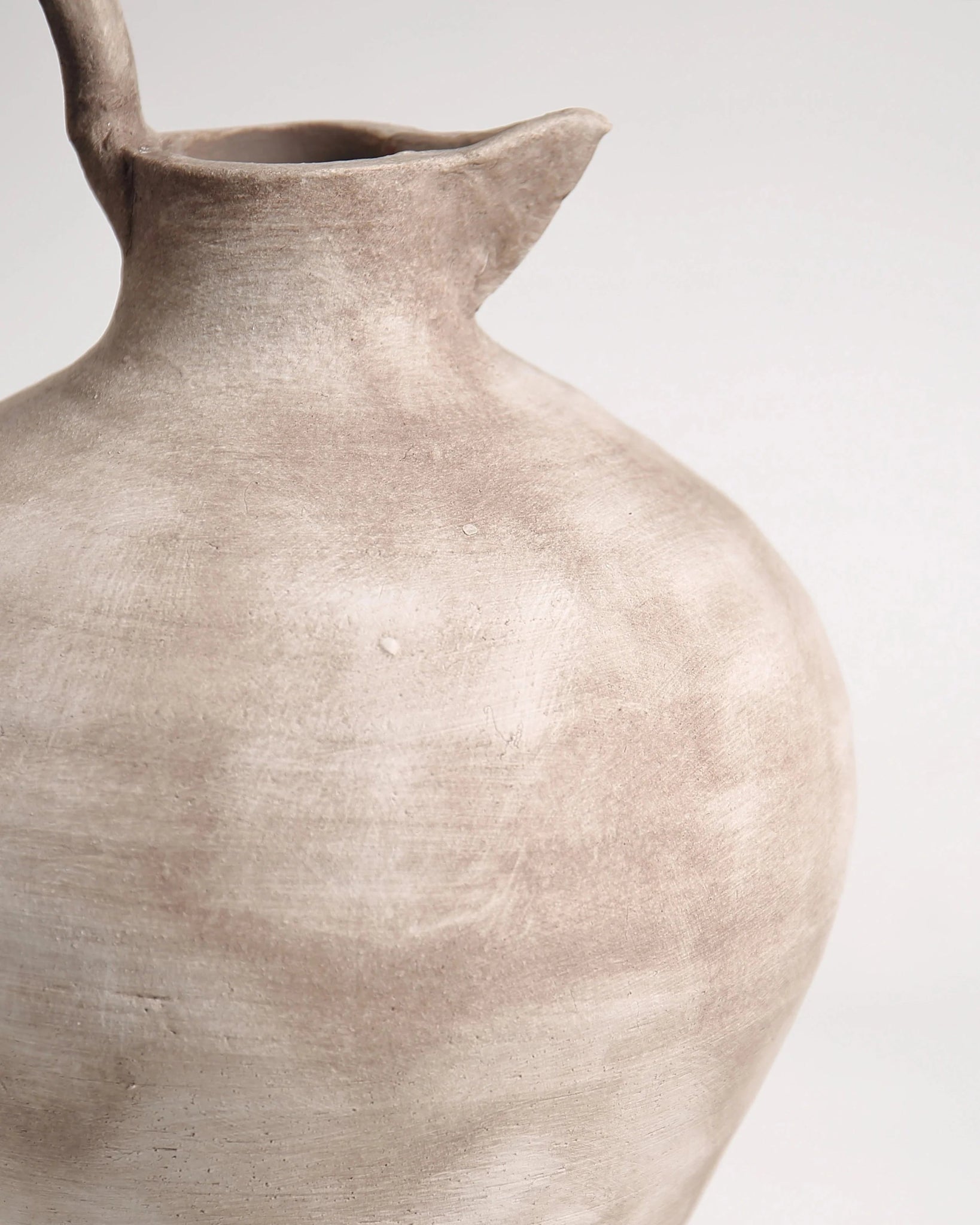 Scarlette White Ceramic Vase - 17" Tall Rustic Modern Decor