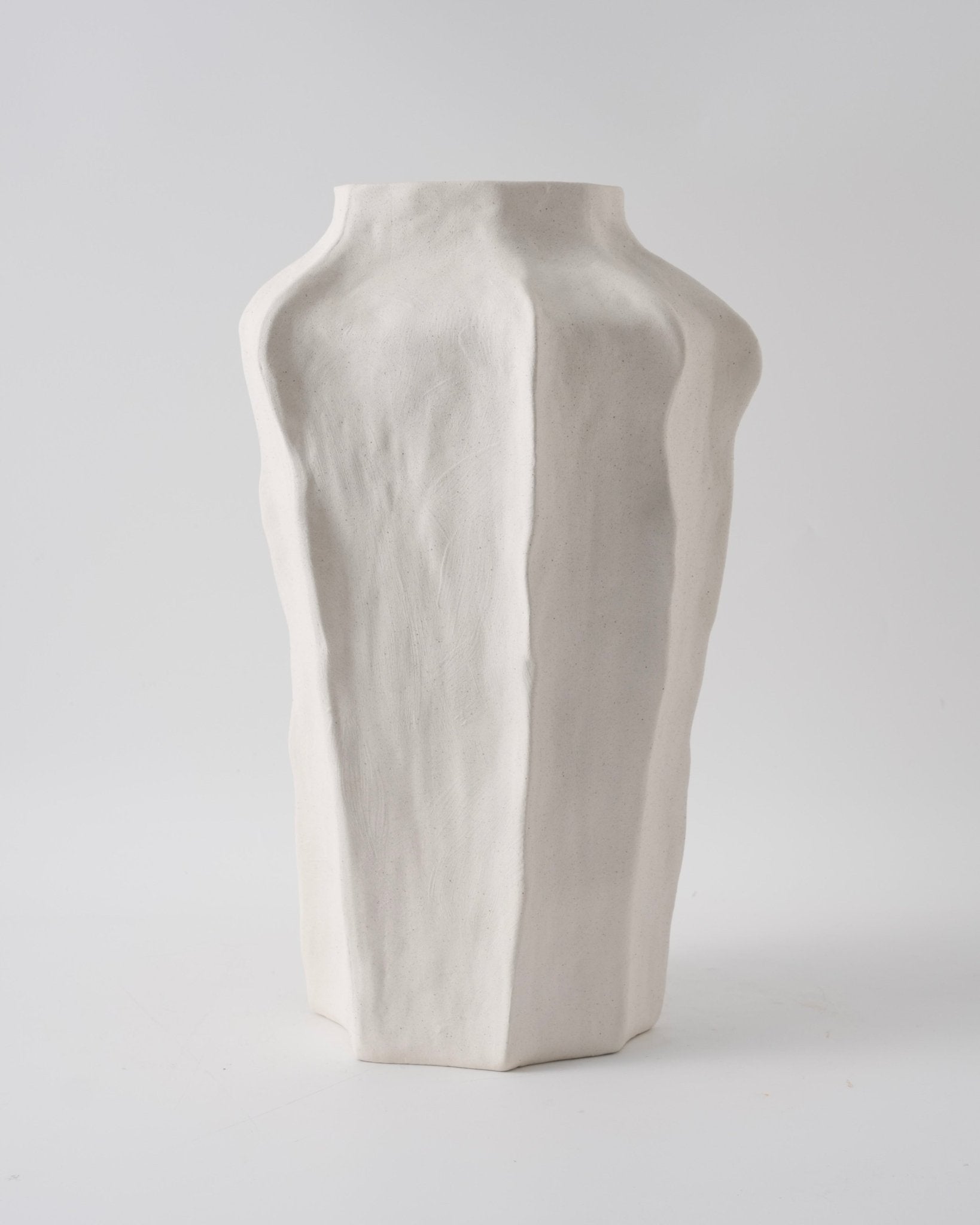 Selena White Ceramic Vase 20" Tall - Modern Minimalist Home Decor