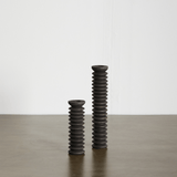 Spiral Pine Modern Wood Candle Candlestick Holder White Cliff Studio Candles and Candle Accessories