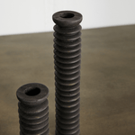 Spiral Pine Modern Wood Candle Candlestick Holder White Cliff Studio Candles and Candle Accessories