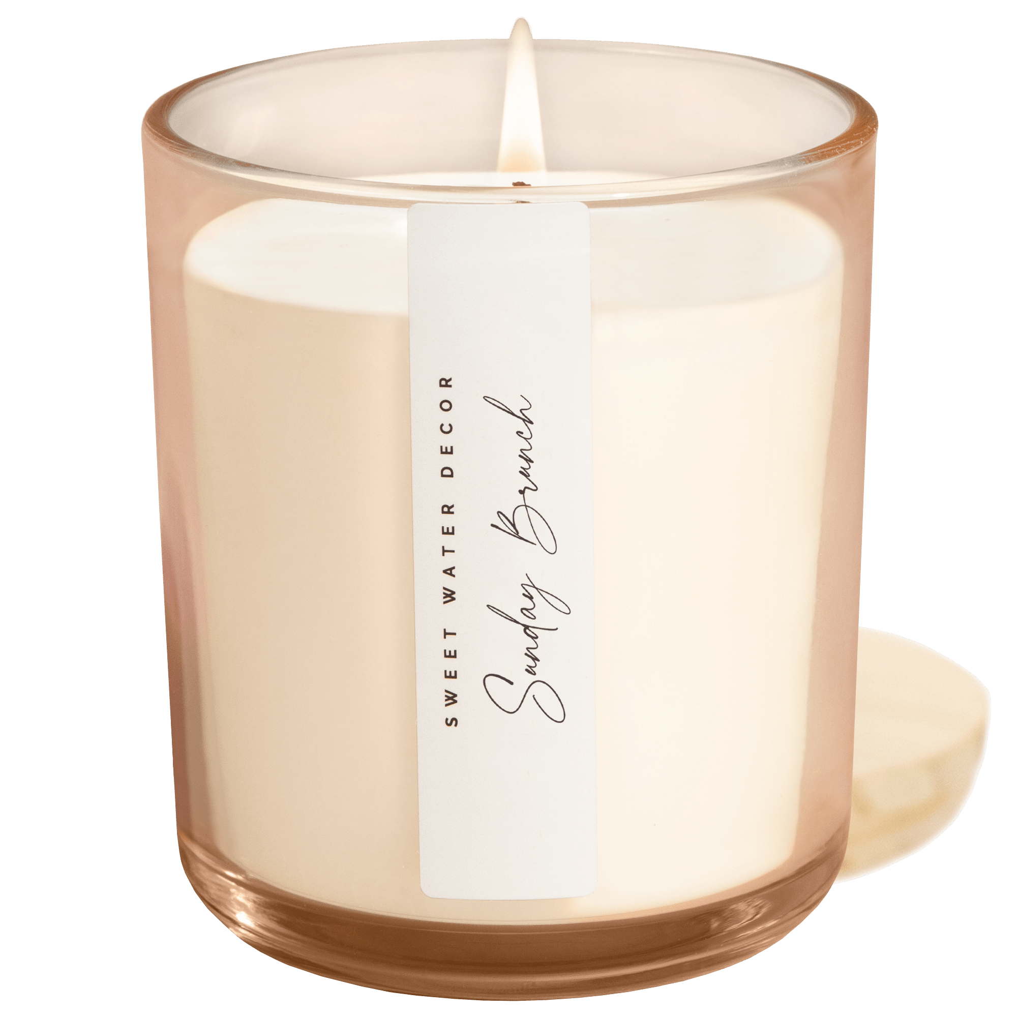 Sunday Brunch Soy Candle - Tinted Glass Jar - 12 oz White Cliff Studio Candles and Candle Accessories