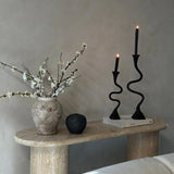 Suri Hand Forged Aluminum Candle Holders Set - Vintage Patina (Set of 2) White Cliff Studio Candles and Candle Accessories