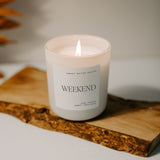 Weekend Soy Candle - Tan Matte Jar - 15 oz White Cliff Studio Candles and Candle Accessories