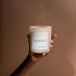 Weekend Soy Candle - Tan Matte Jar - 15 oz White Cliff Studio Candles and Candle Accessories