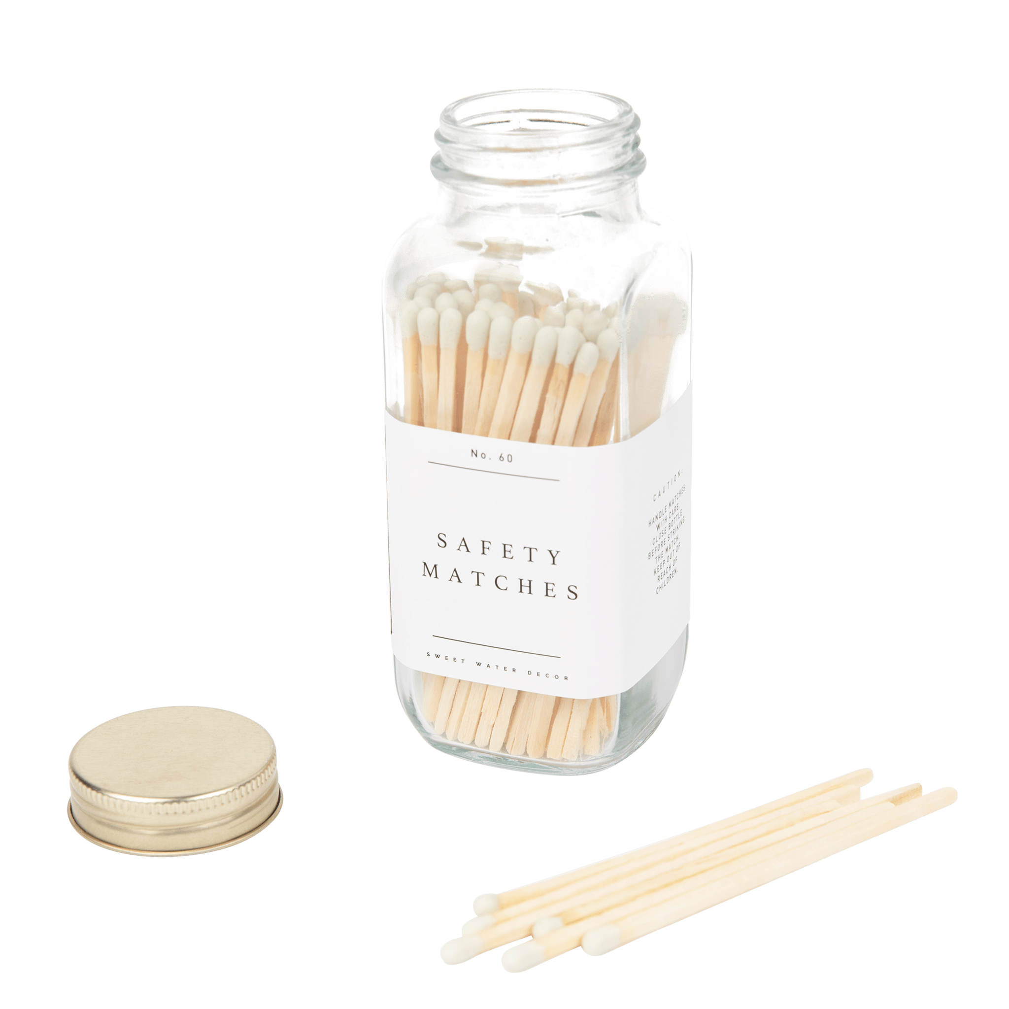 White Tip Safety Matches - 60 Count, 3.75" White Cliff Studio Candles and Candle Accessories