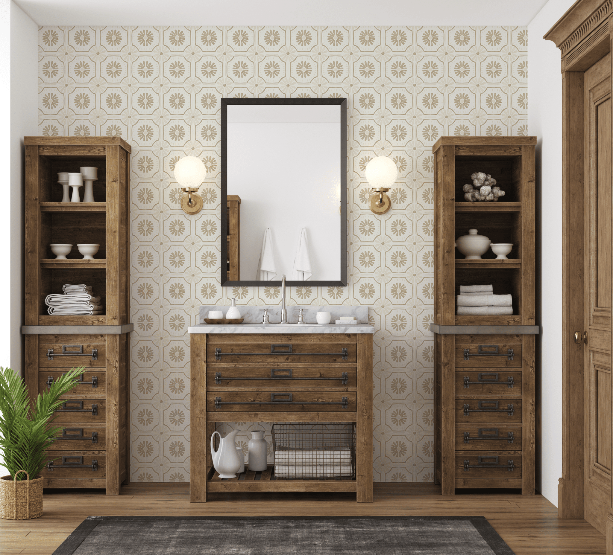 NEW - Geometric Wallpaper - White Cliff Studio