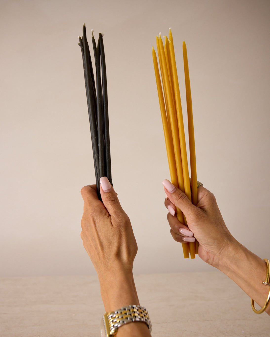100% Natural Beeswax Taper Candles Set of 10 - 12 Inch Dripless
