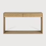 Nordic Oak Console Table with Drawers