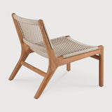 Jack Woven outdoor lounge chair - teak - Beige cord