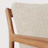 Jack outdoor lounge chair - teak - Natural fabric