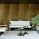 Jack outdoor lounge chair - teak - Natural fabric