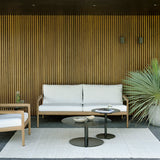 Jack outdoor lounge chair - teak - Off White fabric