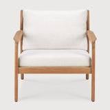 Jack outdoor lounge chair - teak - Off White fabric