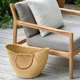 Jack outdoor lounge chair - teak - Mocha fabric
