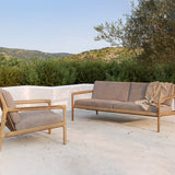 Jack outdoor lounge chair - teak - Mocha fabric