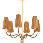 Hudson Valley Lighting Atwood Chandelier in Aged Brass - Detail Close-Up