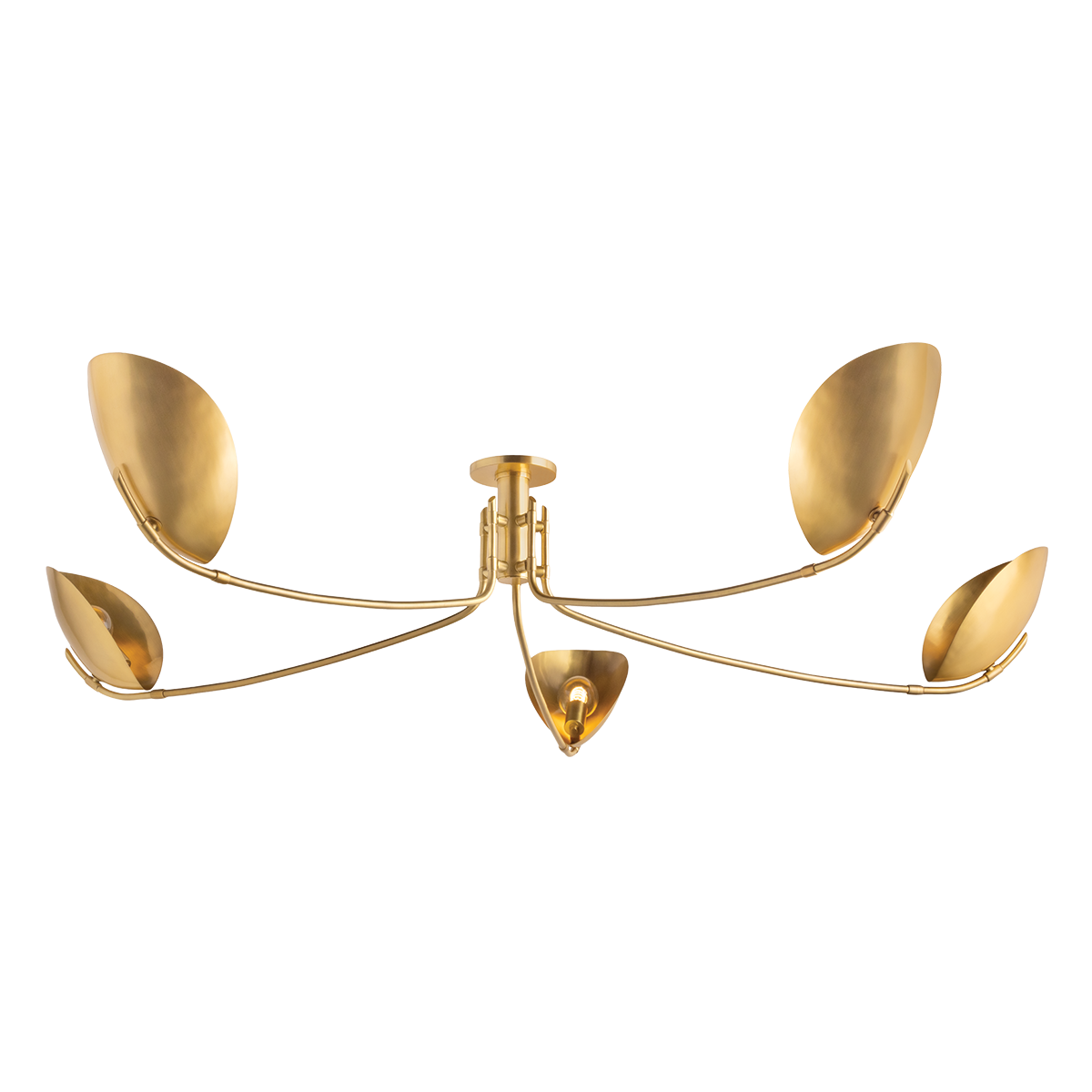 Hudson Valley Lighting Avondale Semi Flush in Aged Brass - Product Detail