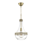 Hudson Valley Lighting Hagen Pendant in Aged Brass - Detail Close-Up