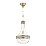 Hudson Valley Lighting Hagen Pendant in Aged Brass - Detail Close-Up