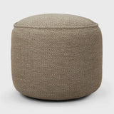 Donut outdoor pouf - Mocha check fabric
