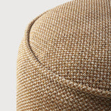 Donut outdoor pouf - Marsala check fabric