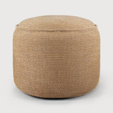 Donut outdoor pouf - Marsala check fabric