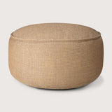 Donut outdoor pouf - Marsala check fabric - XL