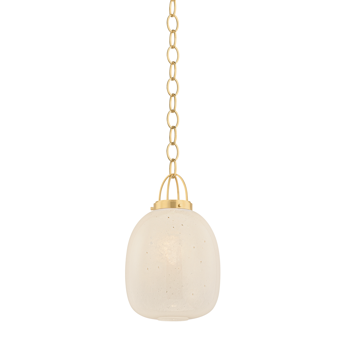 Hudson Valley Lighting Enosburg Pendant in Aged Brass - Detail Close-Up