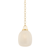 Hudson Valley Lighting Enosburg Pendant in Aged Brass - Detail Close-Up