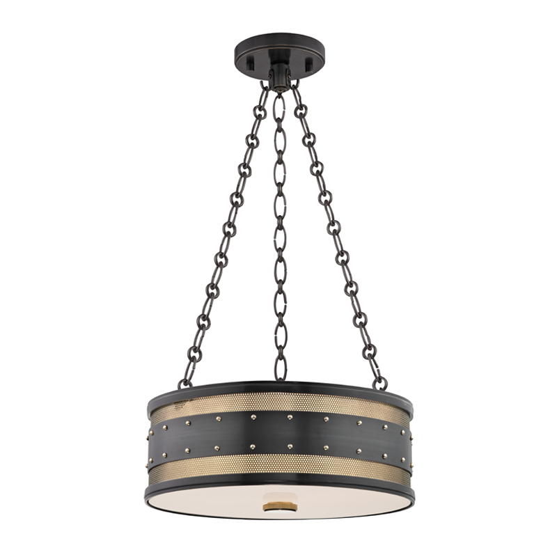 Hudson Valley Lighting Gaines Pendant in Aged Brass/Old Bronze - Detail Close-Up
