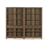 Flotté Oak Double Bookcase / Display Cabinet