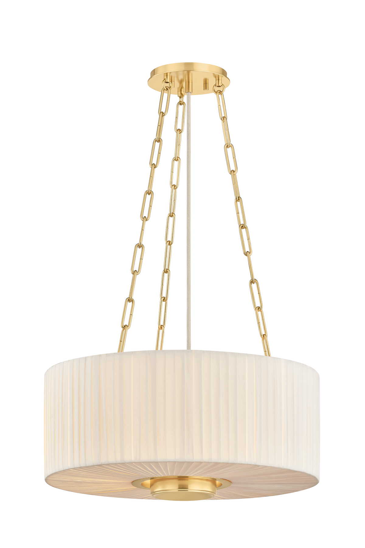 Hudson Valley Lighting Camby Pendant in Aged Brass - Detail Close-Up