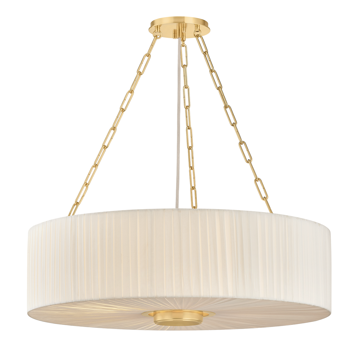 Hudson Valley Lighting Camby Chandelier in Aged Brass - Detail Close-Up