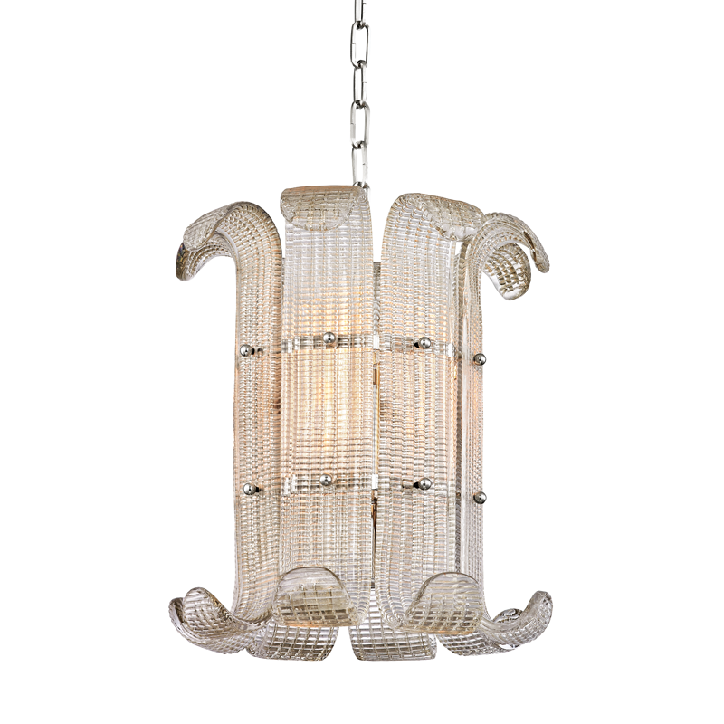 Hudson Valley Lighting Brasher Pendant in Polished Nickel - Alternate Angle