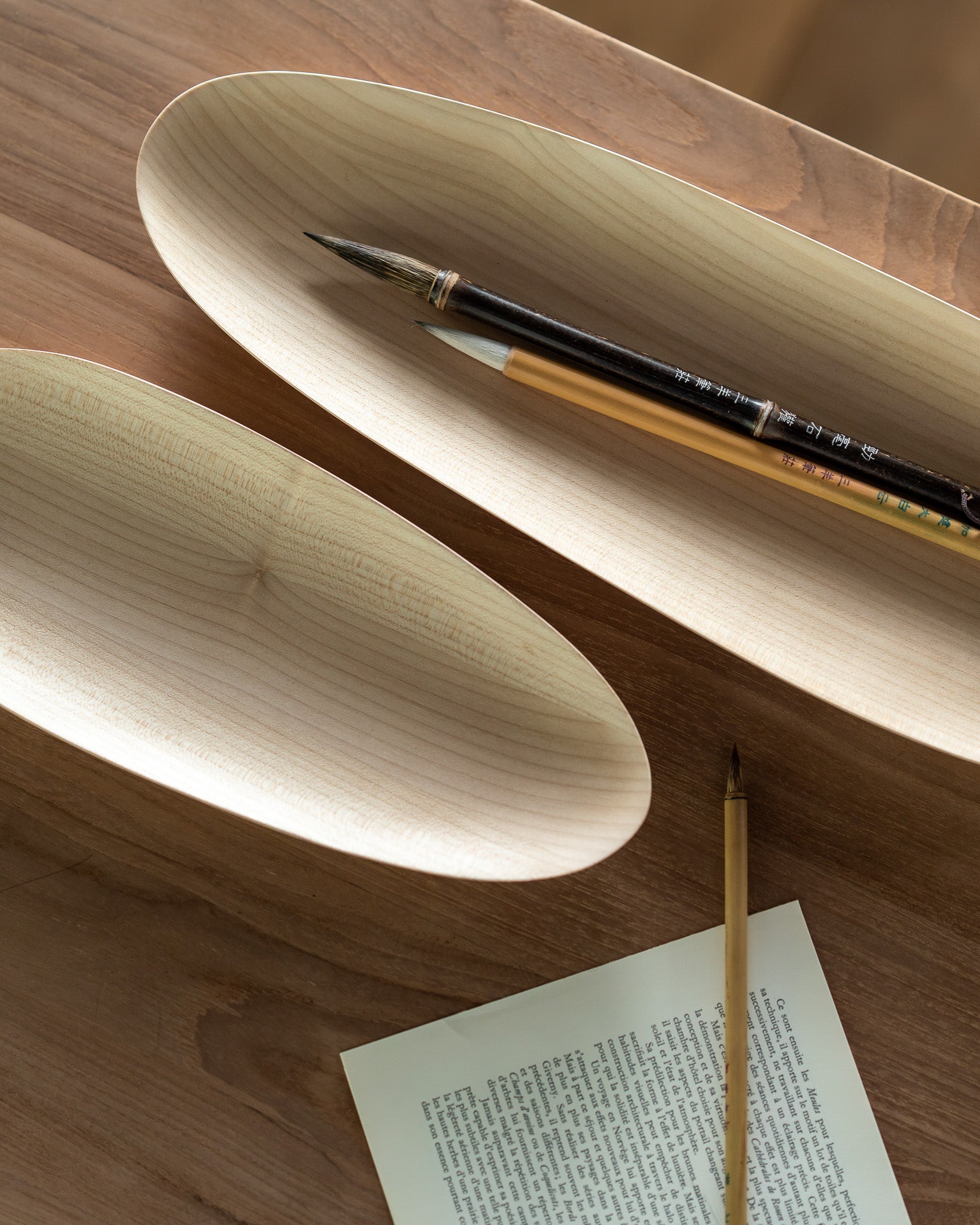 Thin Sycamore Wood Oval Boards Set