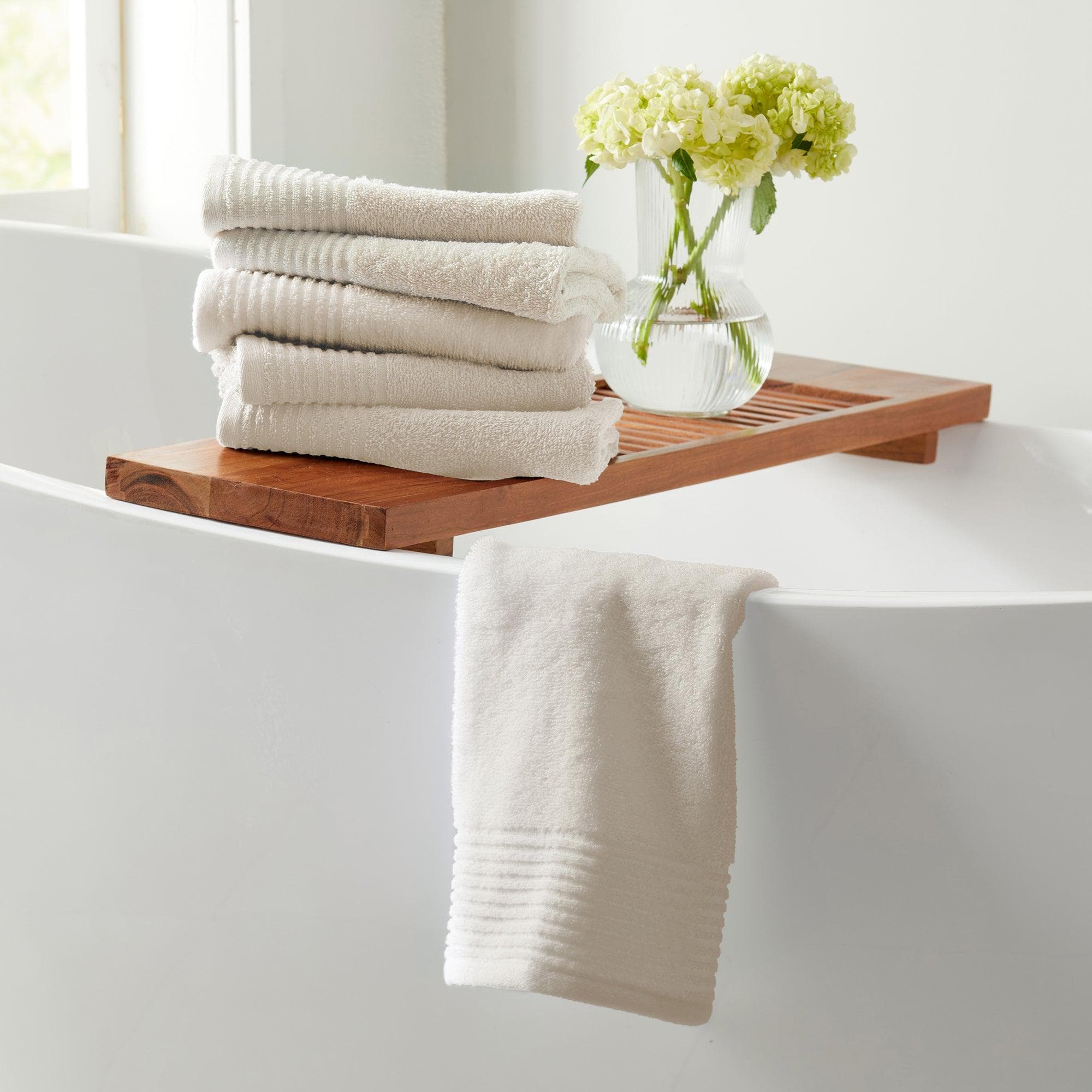 4 Pack Cotton Bath Towels - Kasper Collection White Cliff Studio Towels