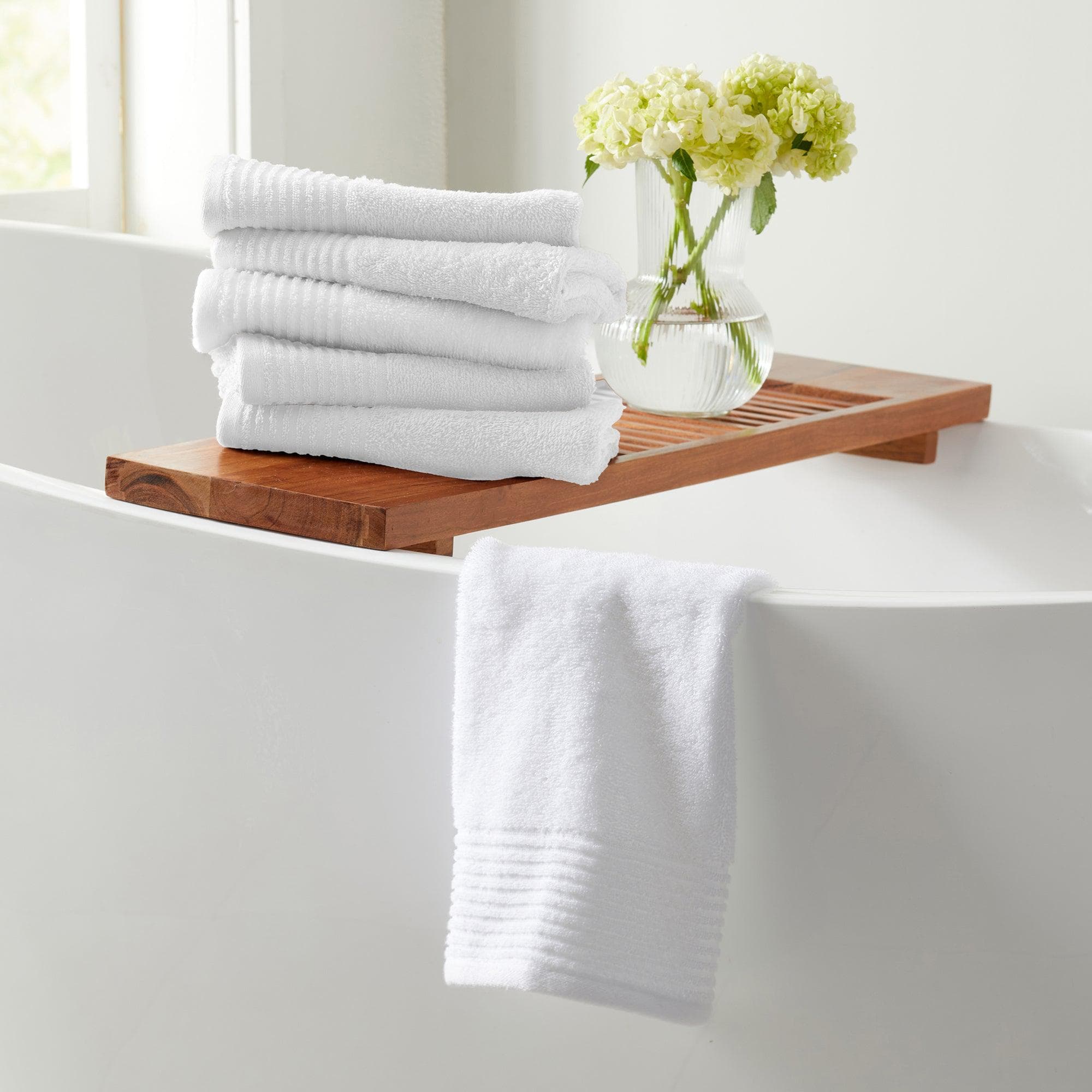 4 Pack Cotton Bath Towels - Kasper Collection White Cliff Studio Towels