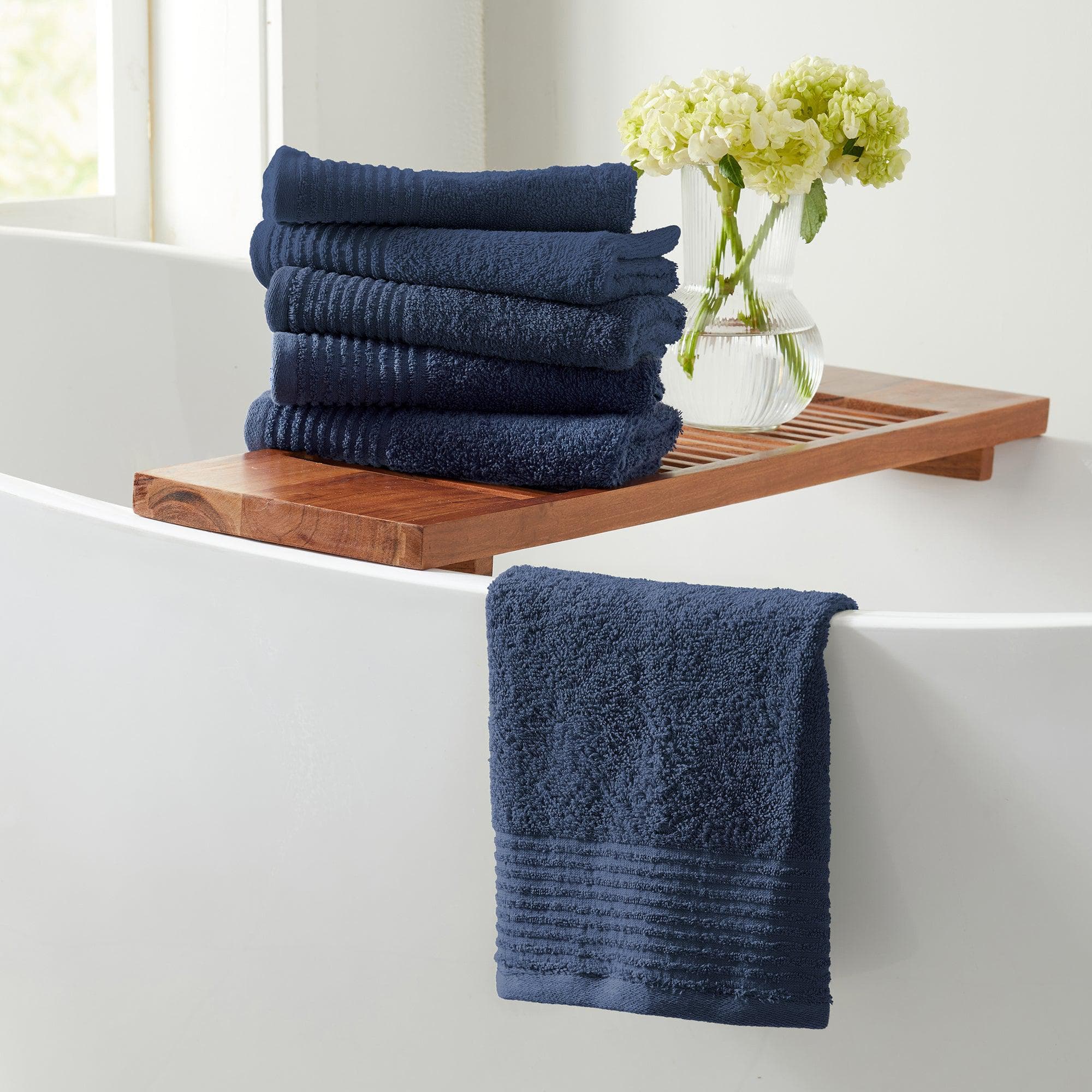 4 Pack Cotton Bath Towels - Kasper Collection White Cliff Studio Towels