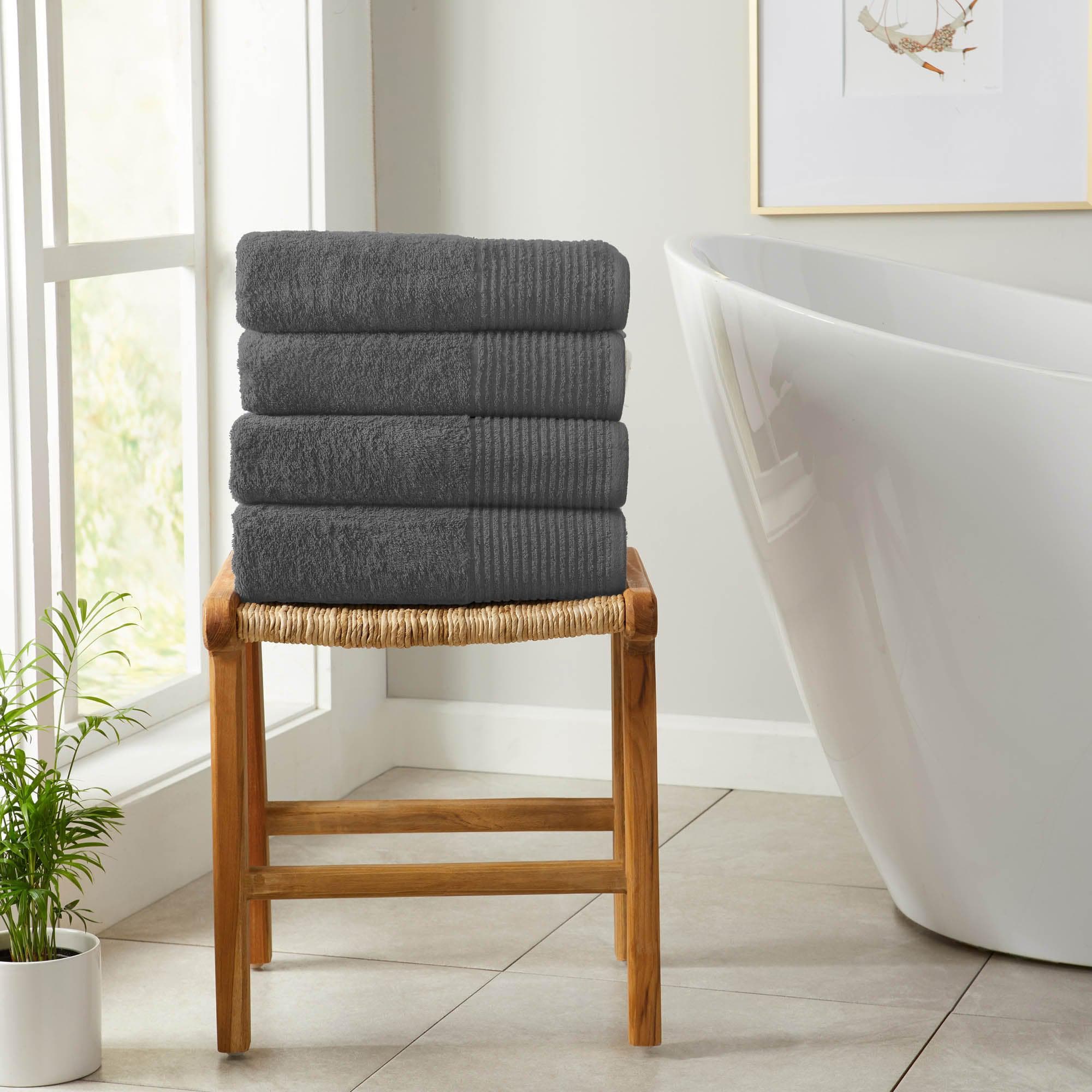 4 Pack Cotton Bath Towels - Kasper Collection White Cliff Studio Towels