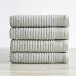 4 Pack Ribbed Hand Towels - Rori Collection White Cliff Studio Towels