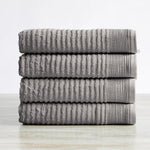 4 Pack Ribbed Hand Towels - Rori Collection White Cliff Studio Towels