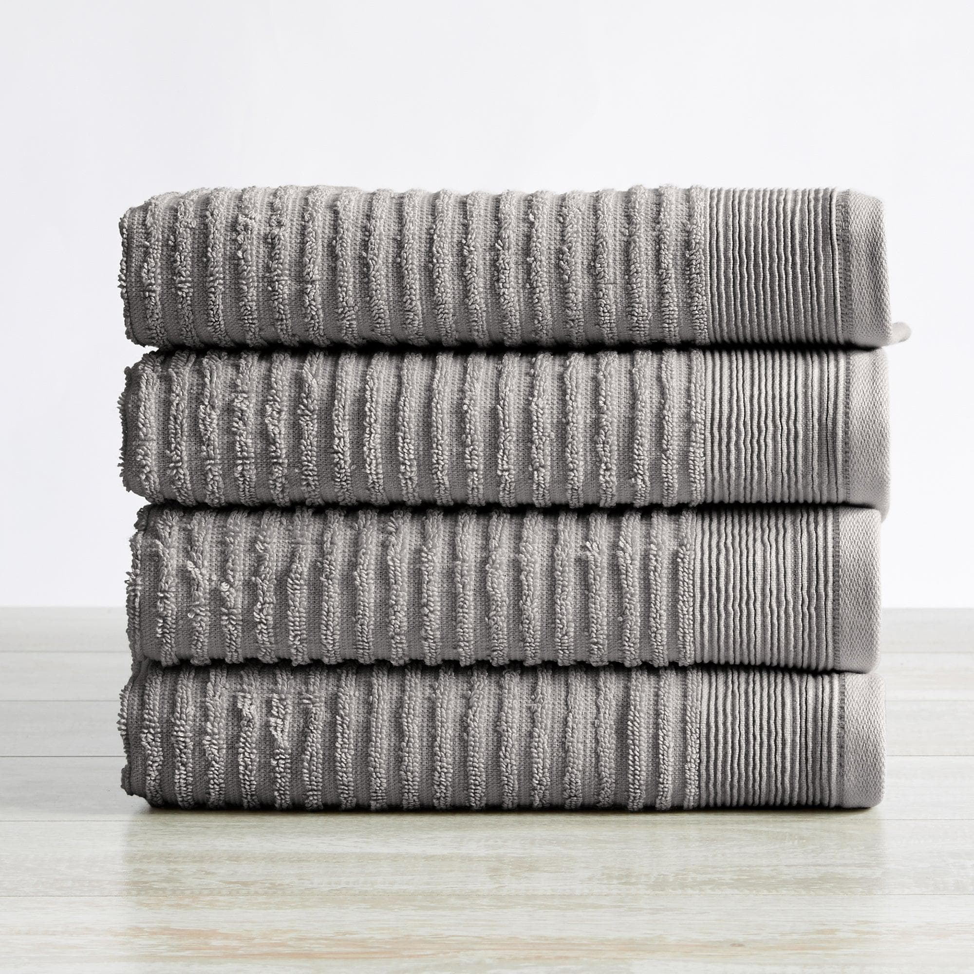 4 Pack Ribbed Hand Towels - Rori Collection White Cliff Studio Towels