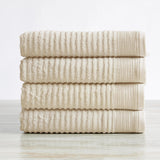 4 Pack Ribbed Hand Towels - Rori Collection White Cliff Studio Towels