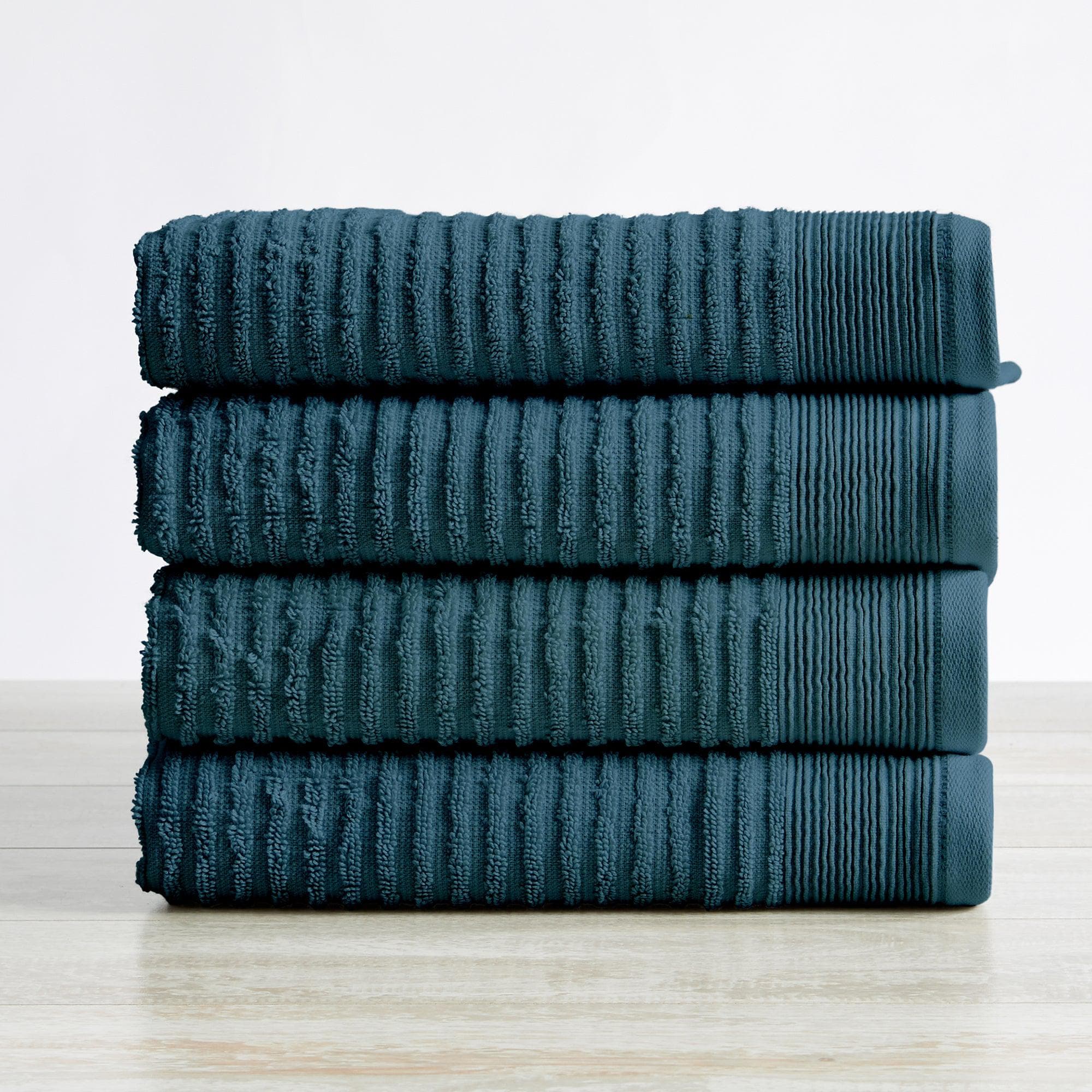 4 Pack Ribbed Hand Towels - Rori Collection White Cliff Studio Towels