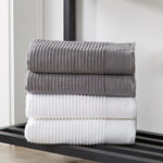 4 Pack Ribbed Hand Towels - Rori Collection White Cliff Studio Towels